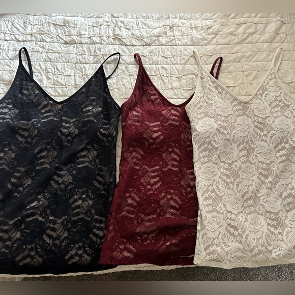Express Tops - 3 Express best loved bra cami lace detail